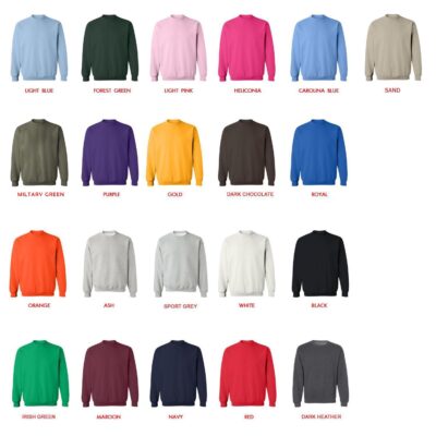 sweatshirt color chart - 200 Stab Wounds Merch