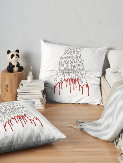 Classic Logo Blood 200 Stab Wounds Throw Pillow Official 200 Stab Wounds Merch